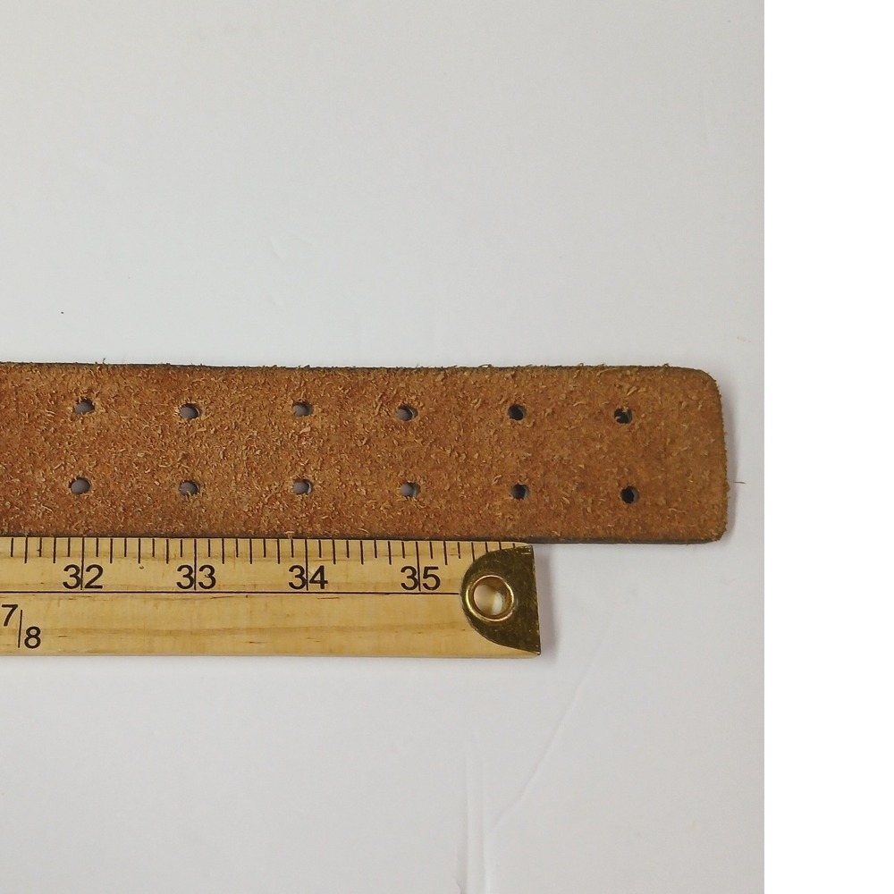 J. Crew Metallic Bronze Italian Leather Double Prong Brass Buckle Belt Wide - Picture 9 of 9